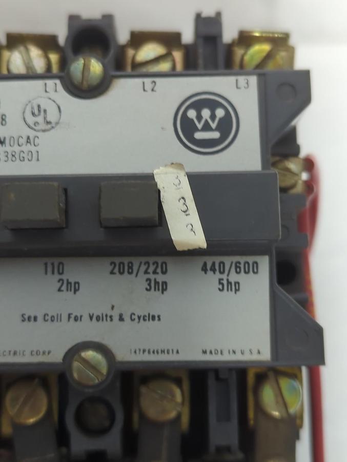 Used WESTINGHOUSE,A200M0CAC,MOTOR STARTER SIZE 0 STYLE 765A838G01 PRE-OWNED