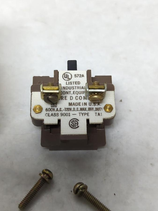 SQUARE D,9001 TA-1,SERIES A CONTACT BLOCK NOS