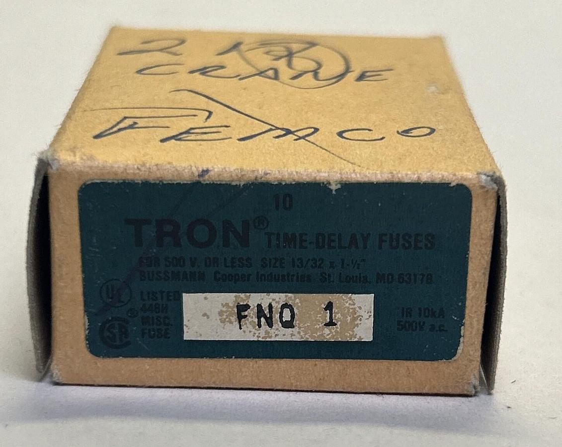 COOPER BUSSMANN,FNQ1,TRON FUSES LOT OF 8 NEW