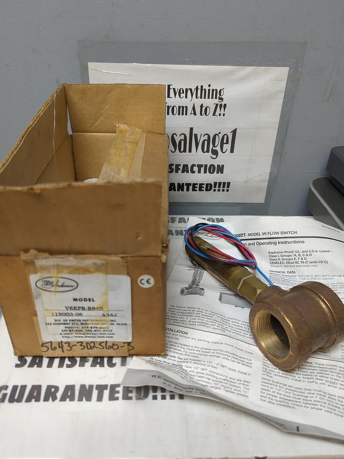W.E. ANDERSON,V6EPB-BS4B,LIQUID FLOW SWITCH NOS