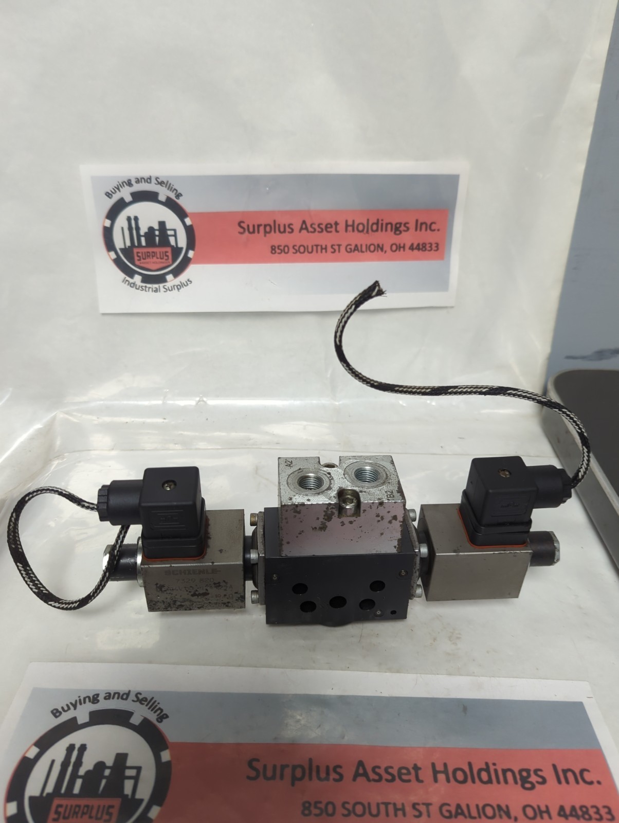 Used SCHIENLE,7329 820,SOLENOID DIRECTIONAL CONTROL VALVE 24VDC PRE-OWNED