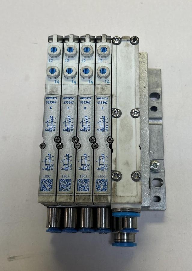Used FESTO,MPA-FB-VI,VALVE MANIFOLD W/ ELECTRONIC MODULE