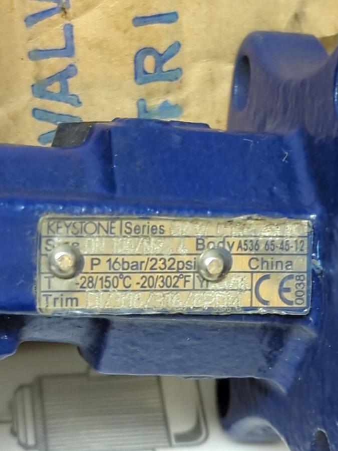 KEYSTONE,DN 100/NPS 4,BUTTERFLY VALVE 16 BAR/ 232 PSI NOS