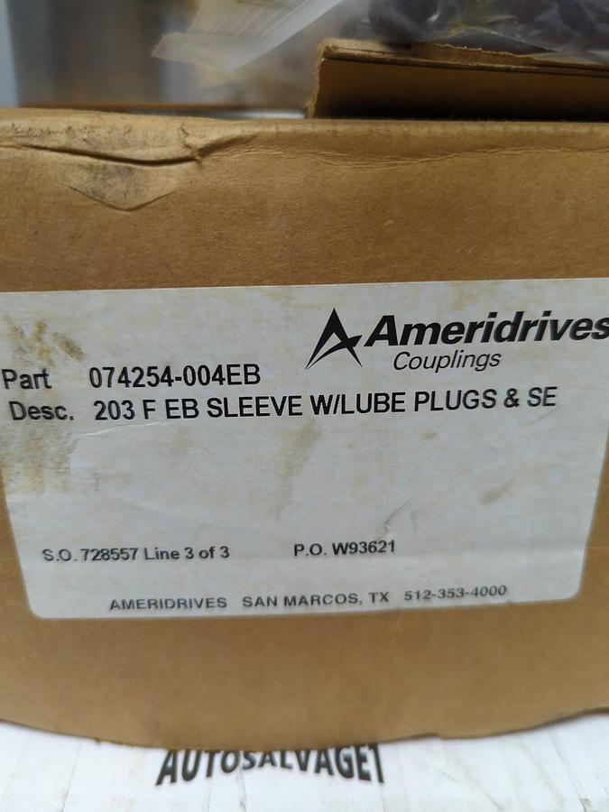 AMERIDRIVES,074254-004EB 203 F EB,SLEEVE WITH LUBE PLUGS AND SEAL NOS