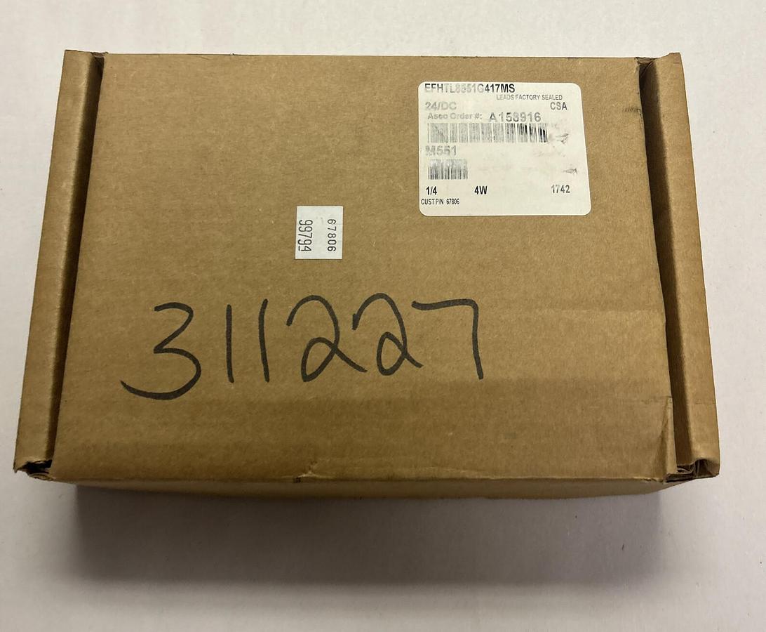 Used ASCO,EFHTL8551G417MS,SOLENOID VALVE NEW