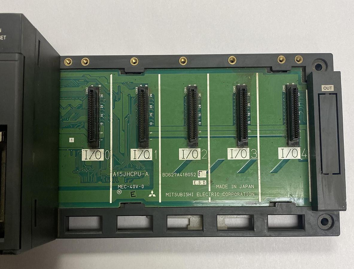 Used Mitsubishi,A1SJHCPU CPU,Unit with 5 Slot Rack 100-240V