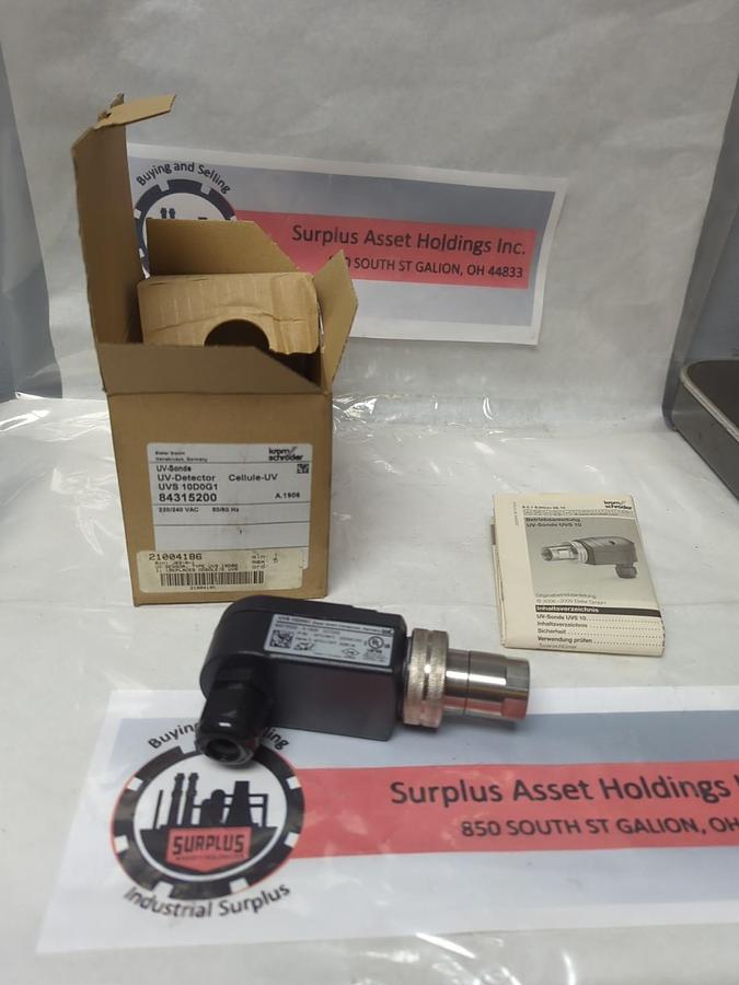 KROM SHRODER,84315200,UV-DETECTOR 220/240VAC 50/60HZ UVS 10D0G1 NOS