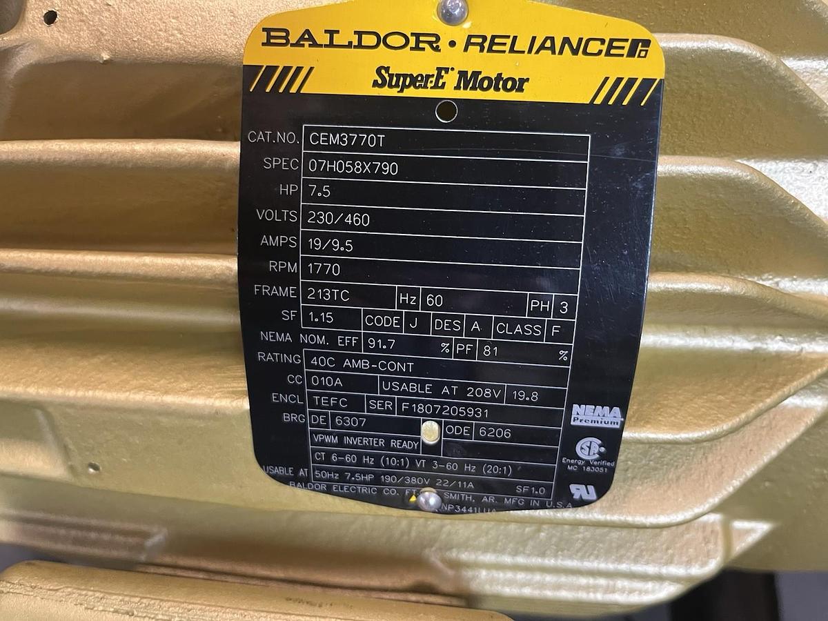 BALDOR,CEM3770T,SUPER E MOTOR 7.5HP 3PH 1770RPM 213TC