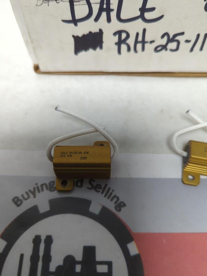 Used DALE,RH-25-118,CHASIS MOUNT WIREROUND RESISTOR 25W 10Ω 10% LOT OF 70 PRE-OWNED