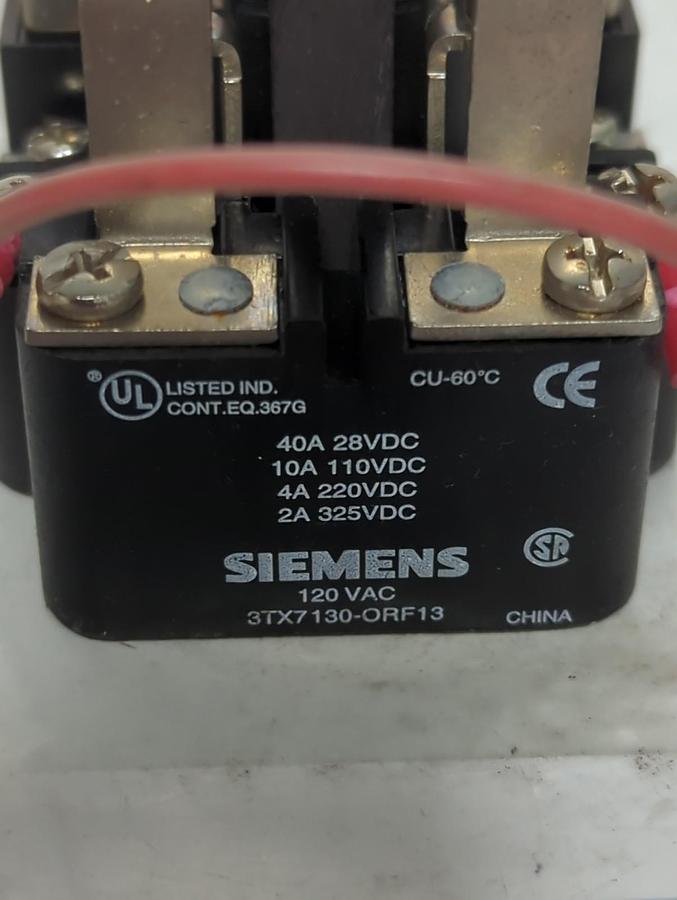 Used SIEMENS,3TX7130-ORF13,POWER RELAY 120VAC PRE-OWNED