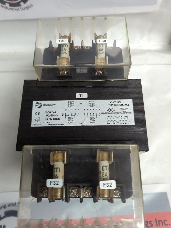 Used HAMMOND POWER,PH1000MQMJ,TRANSFORMER 1000VA 50/60HZ PRE-OWNED