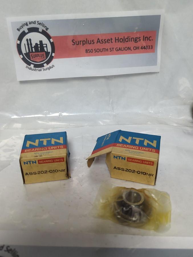 NTN,ASS202-010NR,INSERT BEARING WITH SNAP RING 5/8 INCH BORE LOT OF 2 NOS