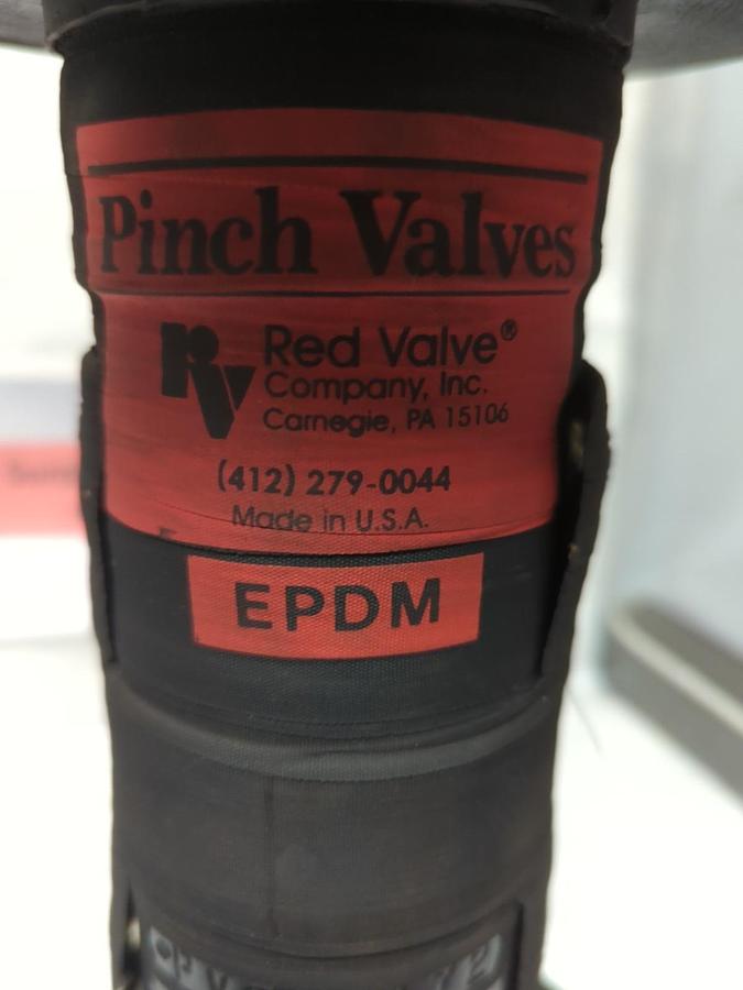 Used RED VALVE,S5 020-0-000-600PW,EPDM PINCH VALVE/SLEEVE PVS00172 PRE-OWNED