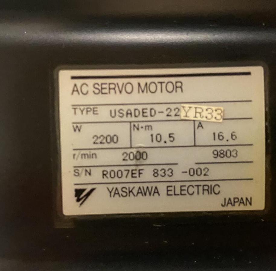 Used Yaskawa,USADED-22YR33,Servo Motor