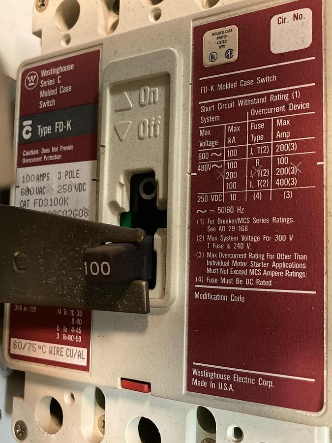 Used Cutler Hammer,Size 3,FUSED MCC Starter Feeder Bucket W200M3CFC