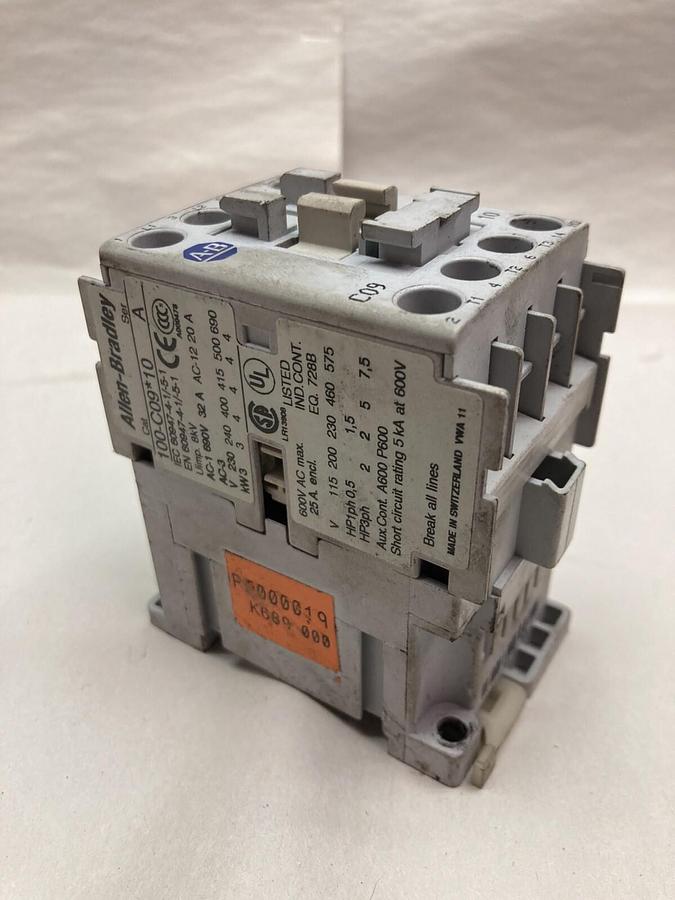 Used Allen-Bradley,500-C09*10,Auxiliary Contactor Ser A