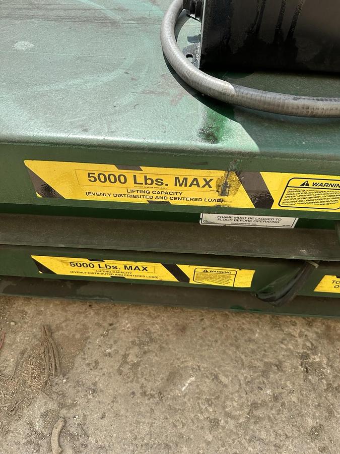 Used Pentalift Dual 2' x 10' Scissor Lift Tables 5000 LB Each