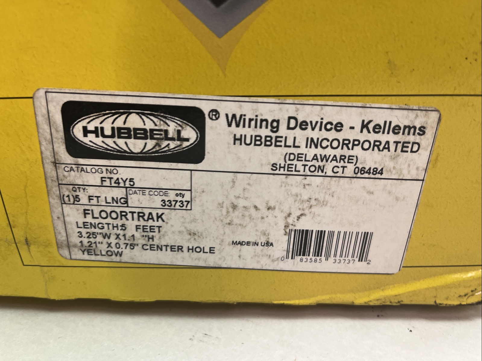 HUBBELL,FT4Y5,FLOORTRAK 5FT LONG 2 BOXES