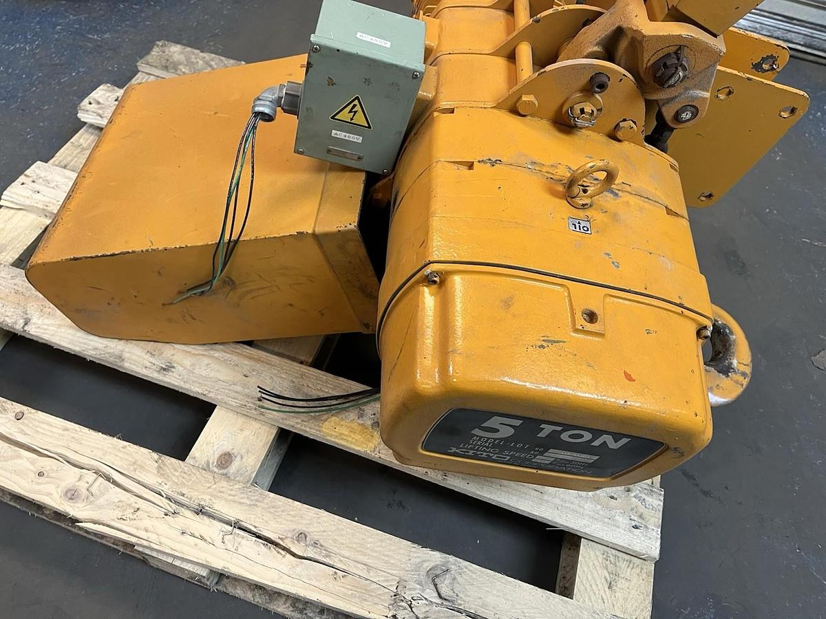 Used KITO,5 ton,ELECTRIC HOIST 5 TON SPEED 1.6M/MIN 8KW 3PH 440V