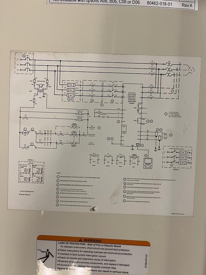 Used SQUARE D,ATV212 S-FLEX,DRIVE CONTROLLER 40 HP VFD CONVERTER ATV212HD30N4