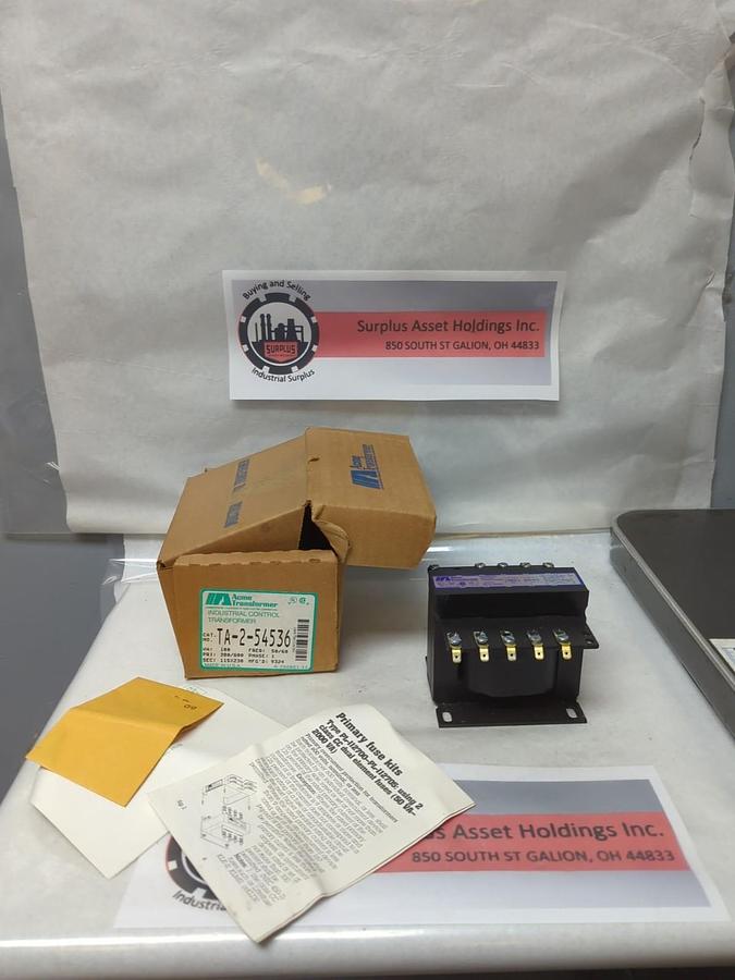 ACME,TA-2-54536,INDUSTRIAL CONTROL TRANSFORMER VA:100 1-PHASE NOS