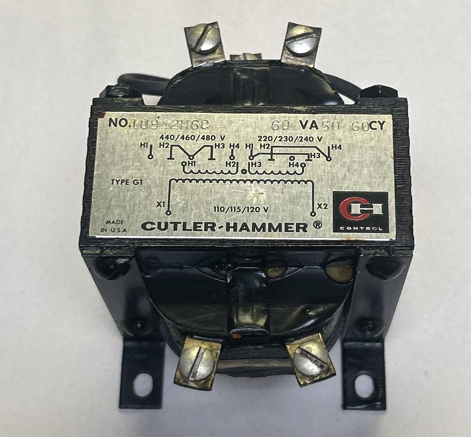 Used CUTLER-HAMMER,10942H6C,TRANSFORMER 60VA 50/60HZ