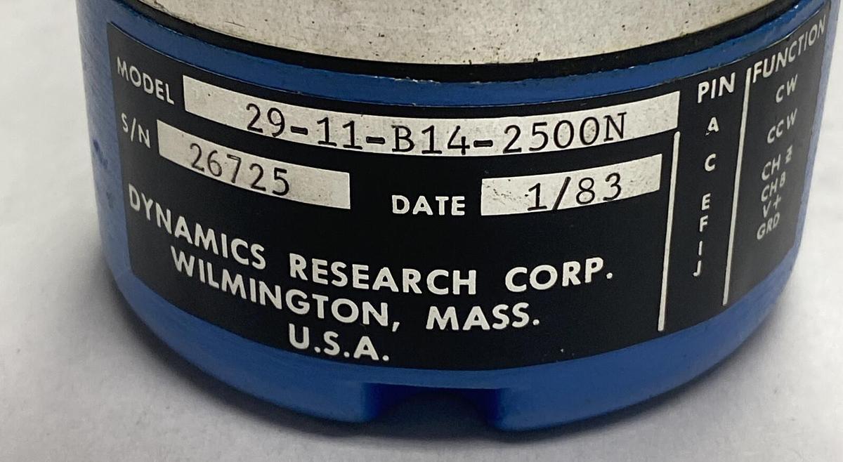 Used Dynamics Research Corp,29-11-B14-2500N, Encoder NOS