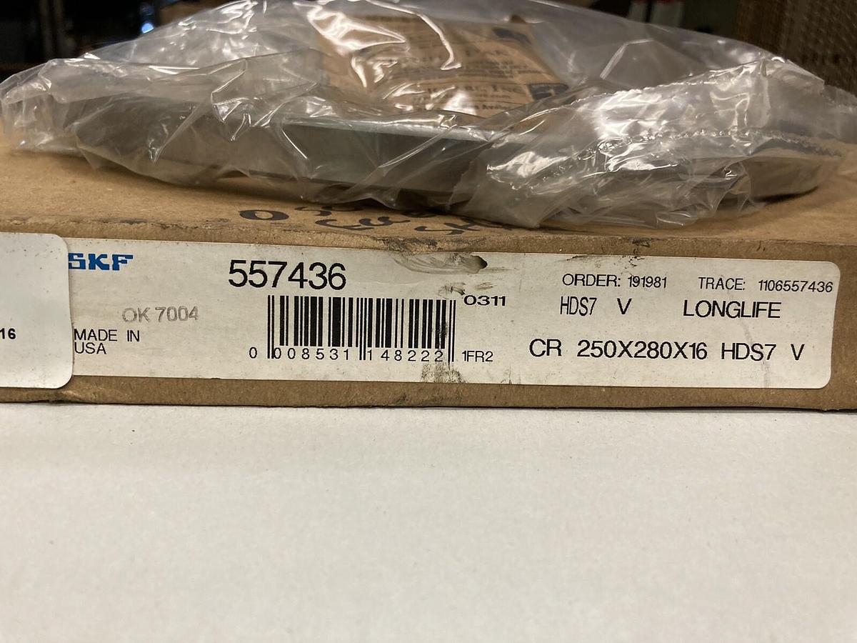 Used SKF,250X280X116 HDS7 V,Rubber Oil-Seal 250 x 280 x 16 mm