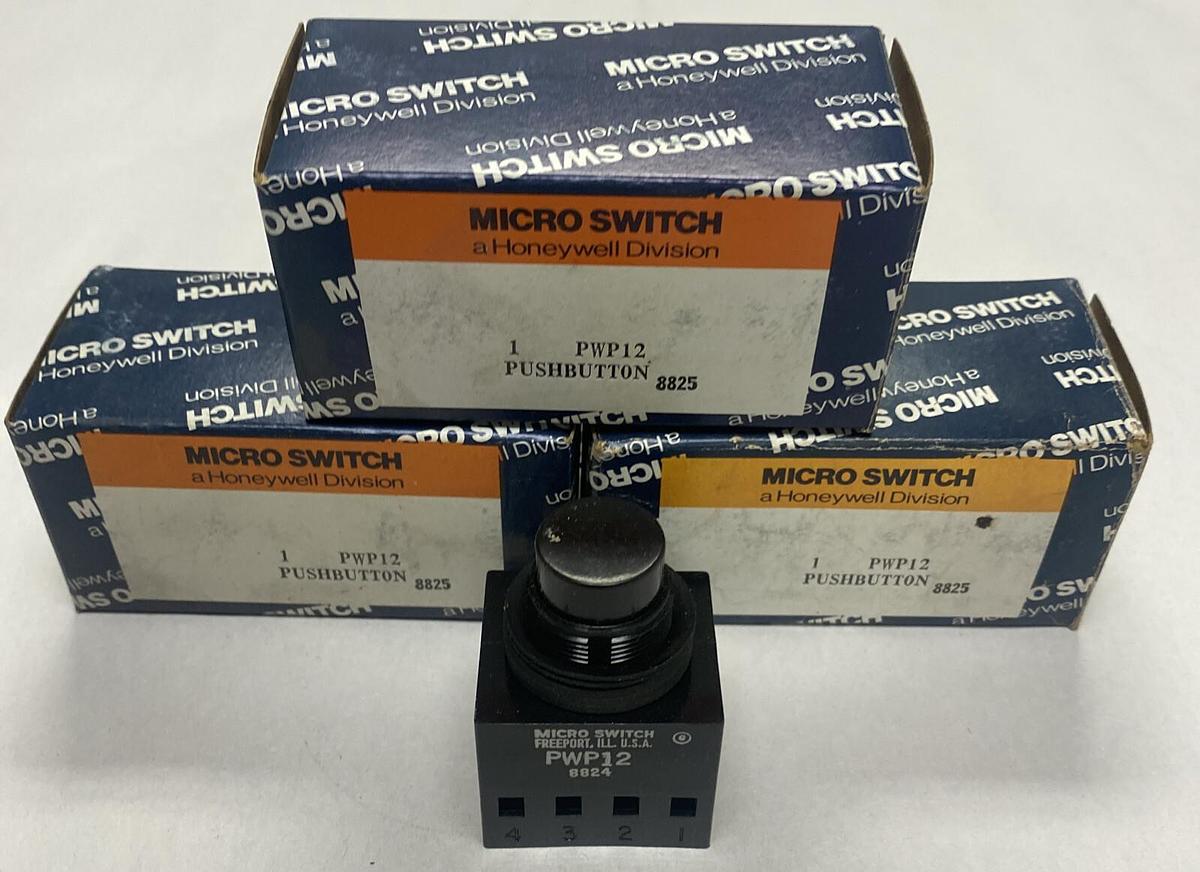 HONEYWELL MICROSWITCH,PWP12,PUSH BUTTON OPERATOR LOT OF 3 NOS