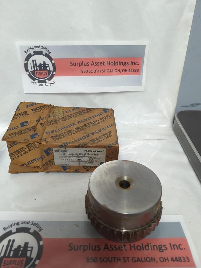 WALDRON,149867,GEAR COUPLING ROUGH BORE HUB SIZE-2W 5/8 INCH BORE NOS