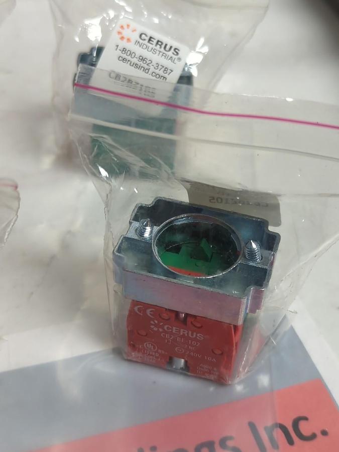 CERUS,CB2BZ105,AUXILLIARY CONTACT BLOCK 240V 10A LOT OF 7 NOS