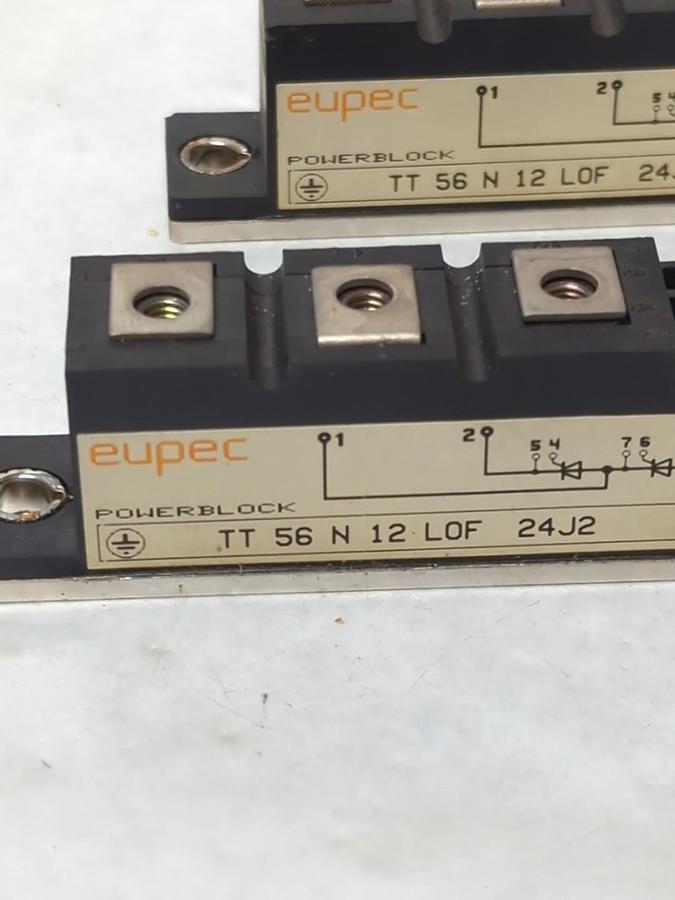 Used EUPEC,TT 56 N12 L0F 24J2,POWER BLOCK MODULE LOT OF 2 PRE-OWNED