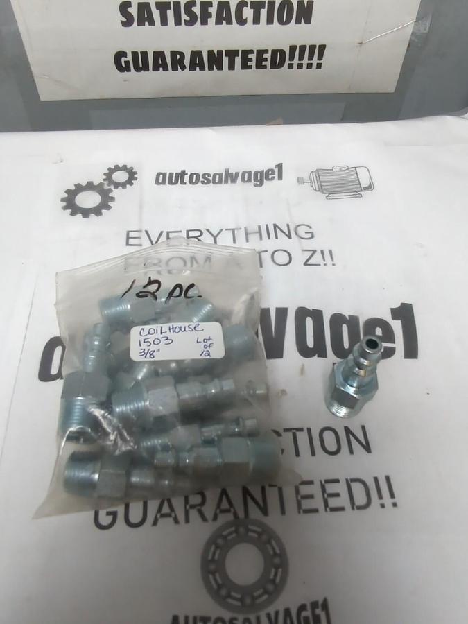 COILHOUSE,1503,3/8 INCH MALE PLUG AIR FITTING LOT OF 12 NOS
