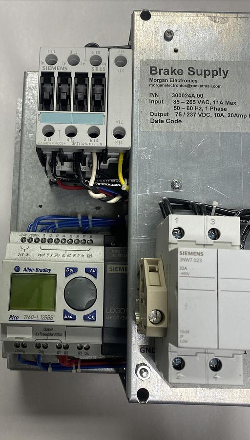 Morgan Electronics,300024A.00,Brake Supply 85-265V 11A 40-60Hz 1PH NOS