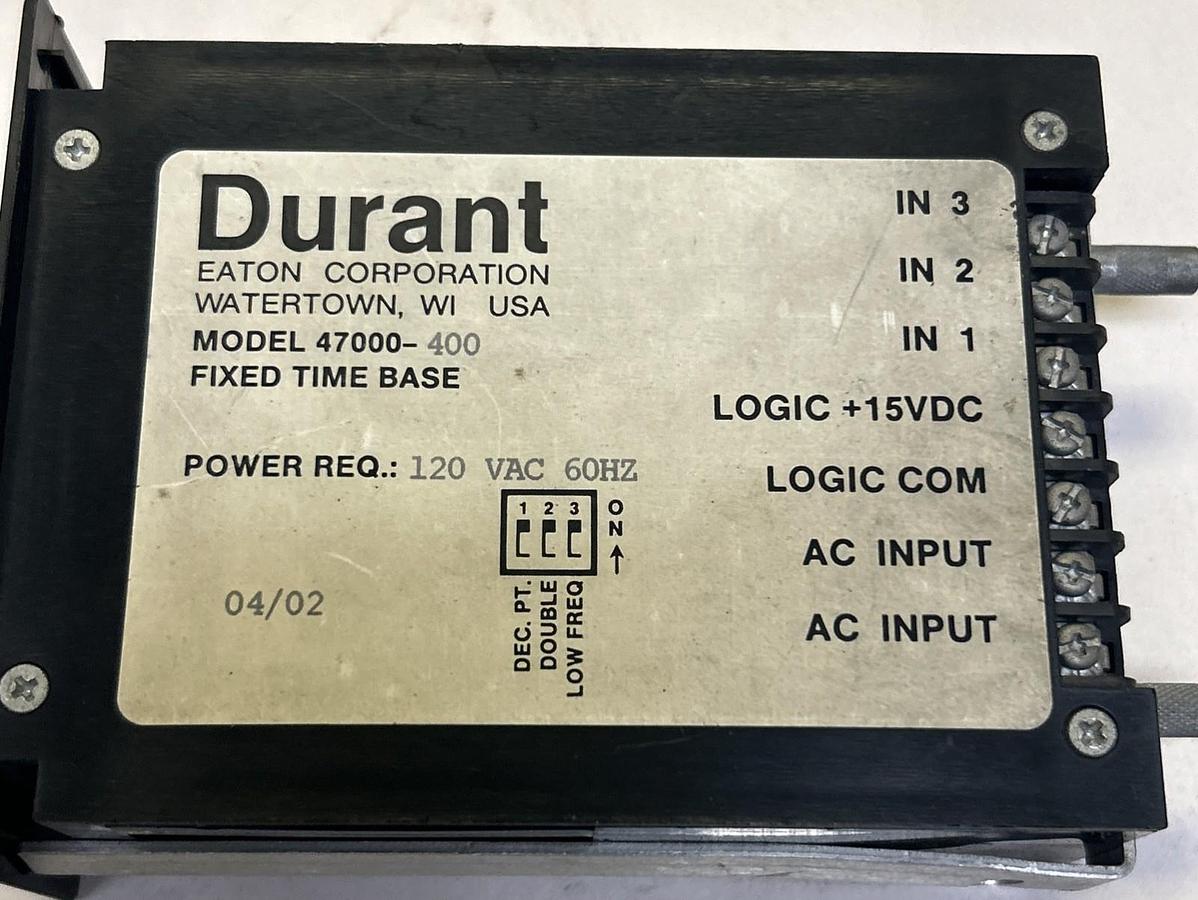 Used DURANT,47000-400,FIXED TIME BASE METER