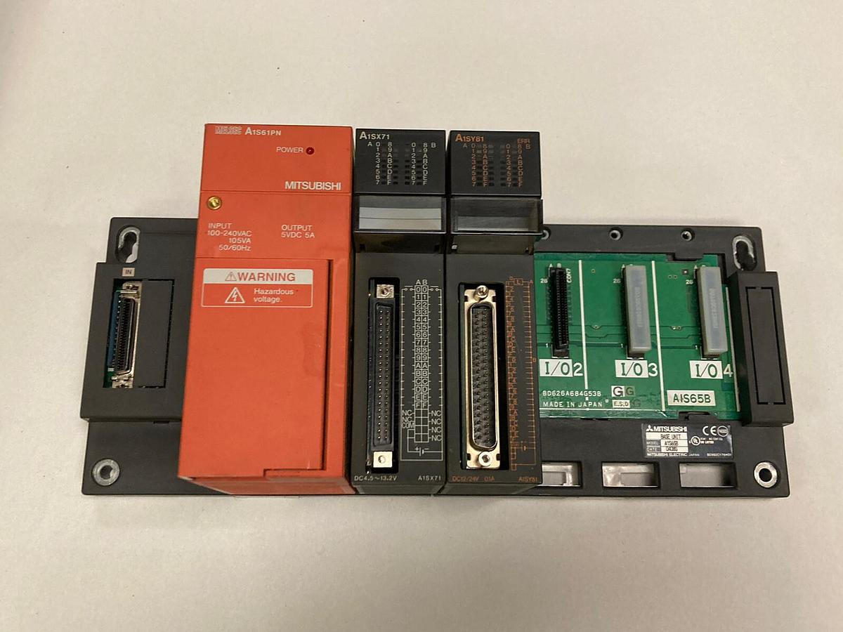 Used Mitsubishi,A1S61PN A1SX71 A1SY81 PLC,Rack Assembly