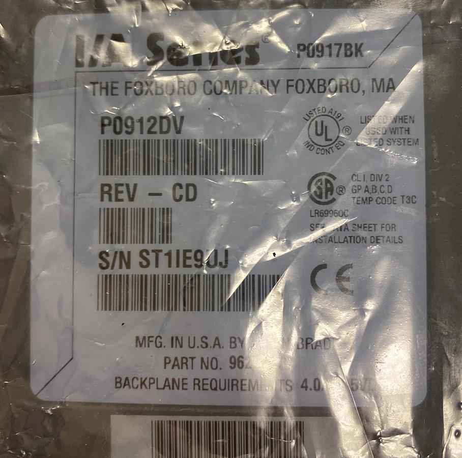 Used ALLEN BRADLEY,P0912DV,CPU PROCESSOR MODULE REFURBISHED SEALED