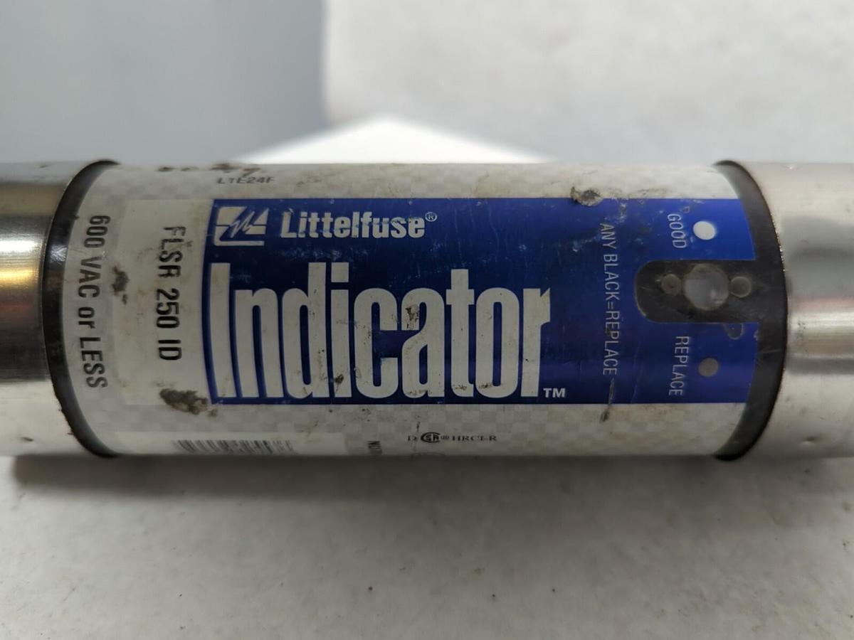 Used LITTELFUSE,FLSR250ID,INDICATOR 250 AMP FUSE PRE-OWNED