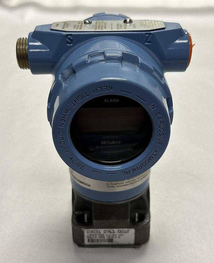 Used EMERSON ROSEMOUNT,3051CD1A02A1AXM5EQ4,PRESSURE TRANSMITTER