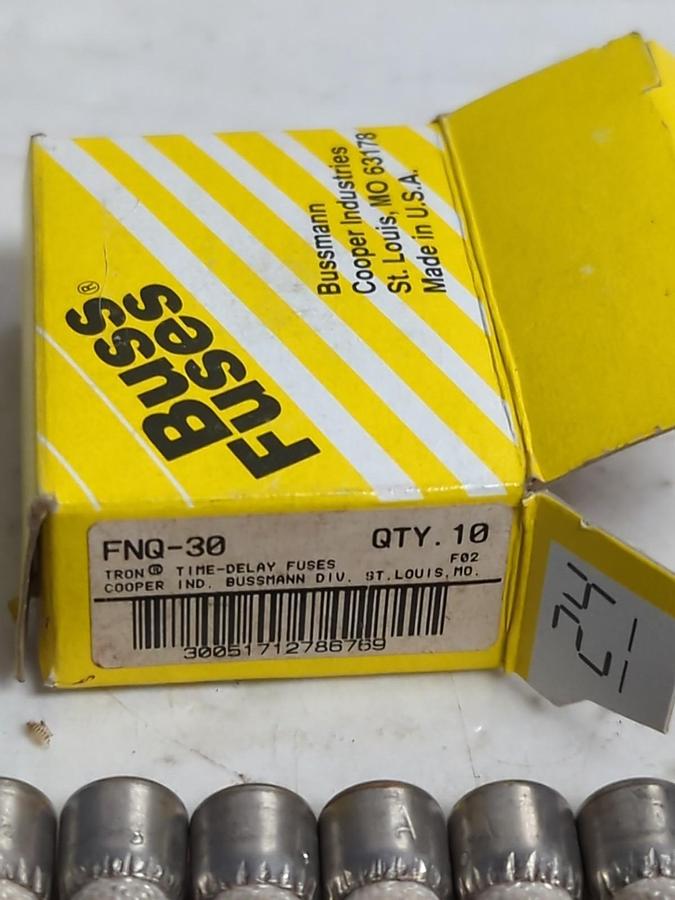 COOPER BUSSMANN,FNQ-30,TRON 30 AMP FUSES BOX OF 10 NOS