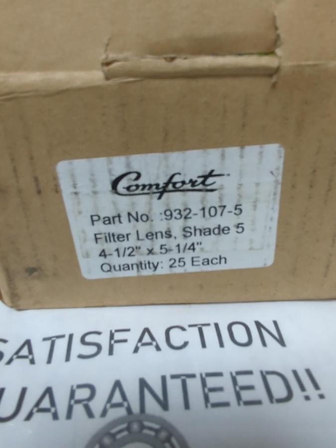 OKI COMFORT,932-107-5,IMPACT RESISTANT FILTER PLATE 4.5X5.25IN SHADE 5 BOX OF 25