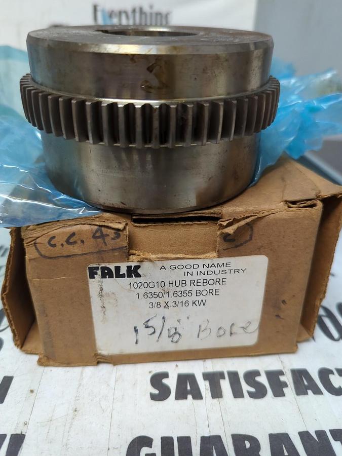 FALK,1020G10,HUB REBORE 1.6350/1.6355 BORE 3/8 X 3/16 KWY NOS