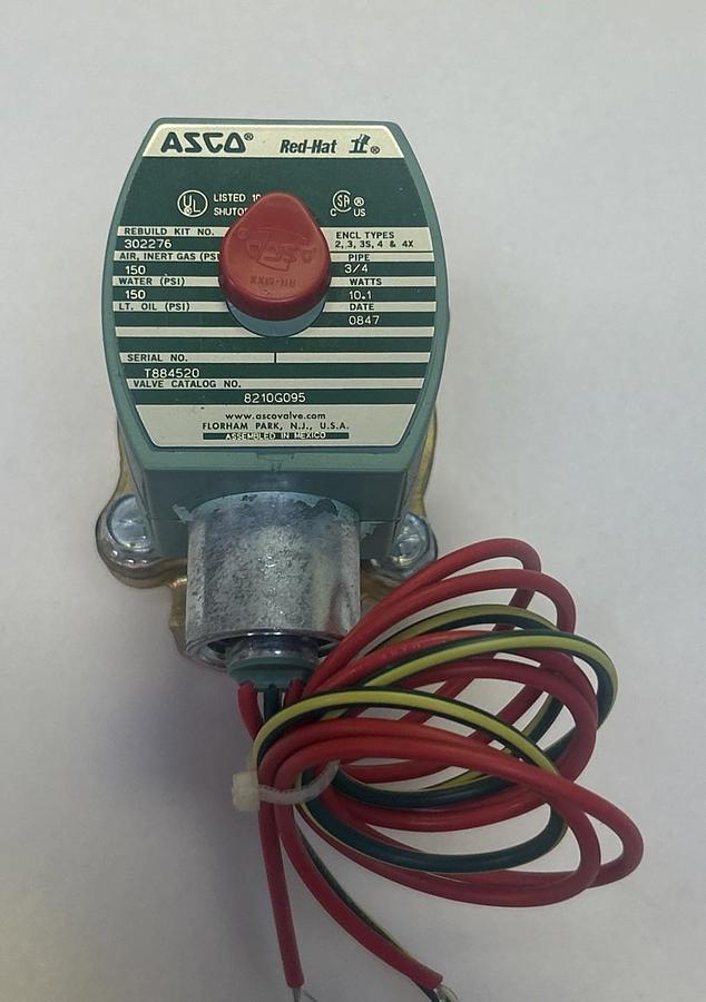 ASCO,8210G095,SOLENOID VALVE 3/4INCH NOS