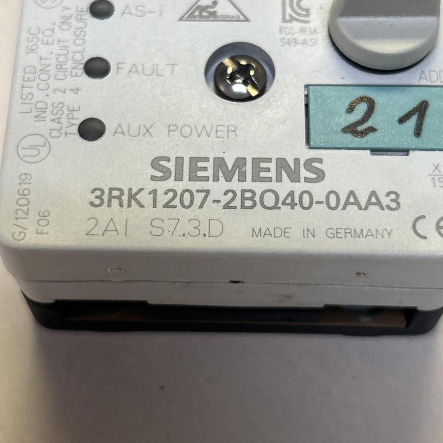 Used SIEMENS,3RK1207-2BQ40-0AA3,COMPACT INPUT MODULE