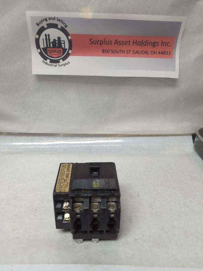 Used SQUARE D,HACR360,CIRCUIT BREAKER 60 AMP 3-POLE PRE-OWNED