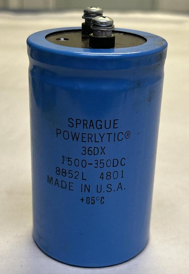 Used SPRAGUE POWERLYTIC,36DX,CAPACITOR