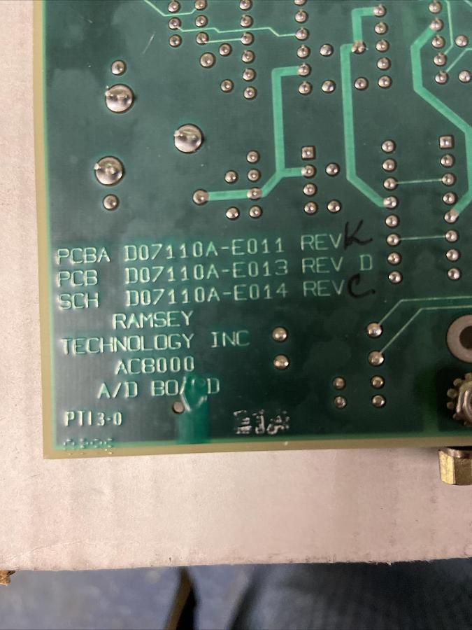 Used Ramsey Technolgy,AC8000 PCBA D07110A-E011,DISPLAY BOARD Rev K
