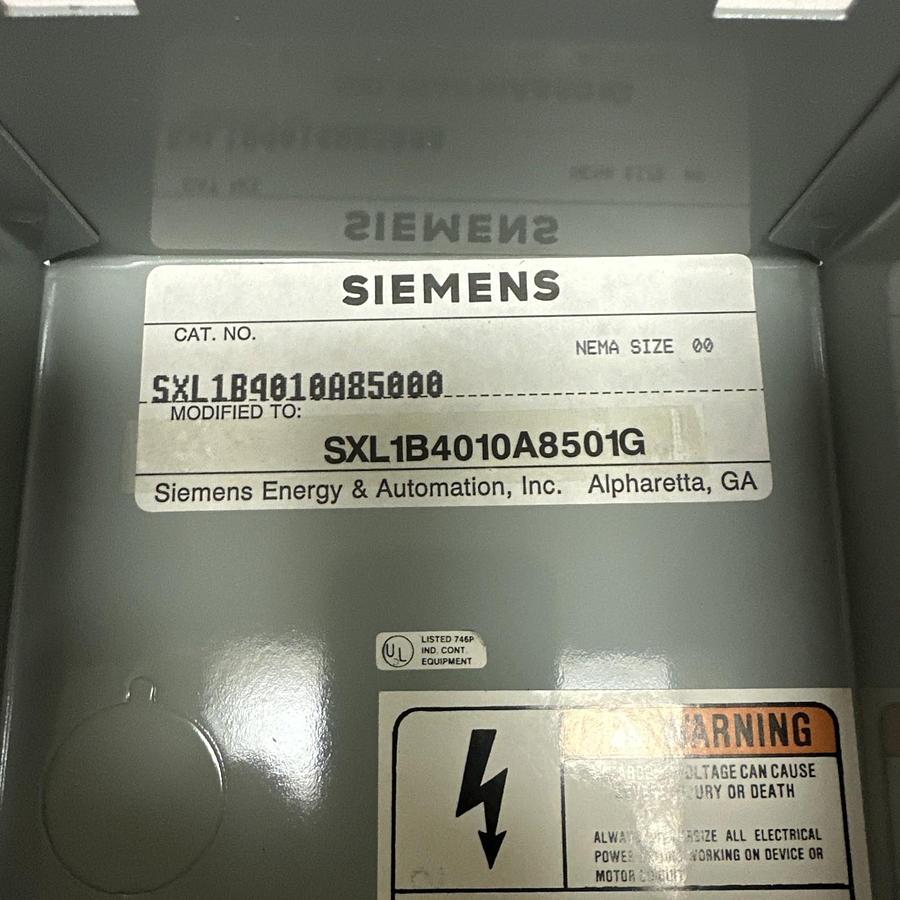 Used Westinghouse,A200M1CACDW,Size 1 Starter w/New Siemens Enclosure SXL1B4010A85000