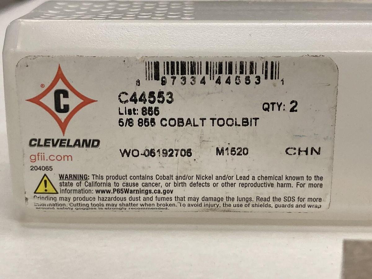 Cleveland,C44553,5/8 INCH Cobalt Square Tool Bit  Lot of 2