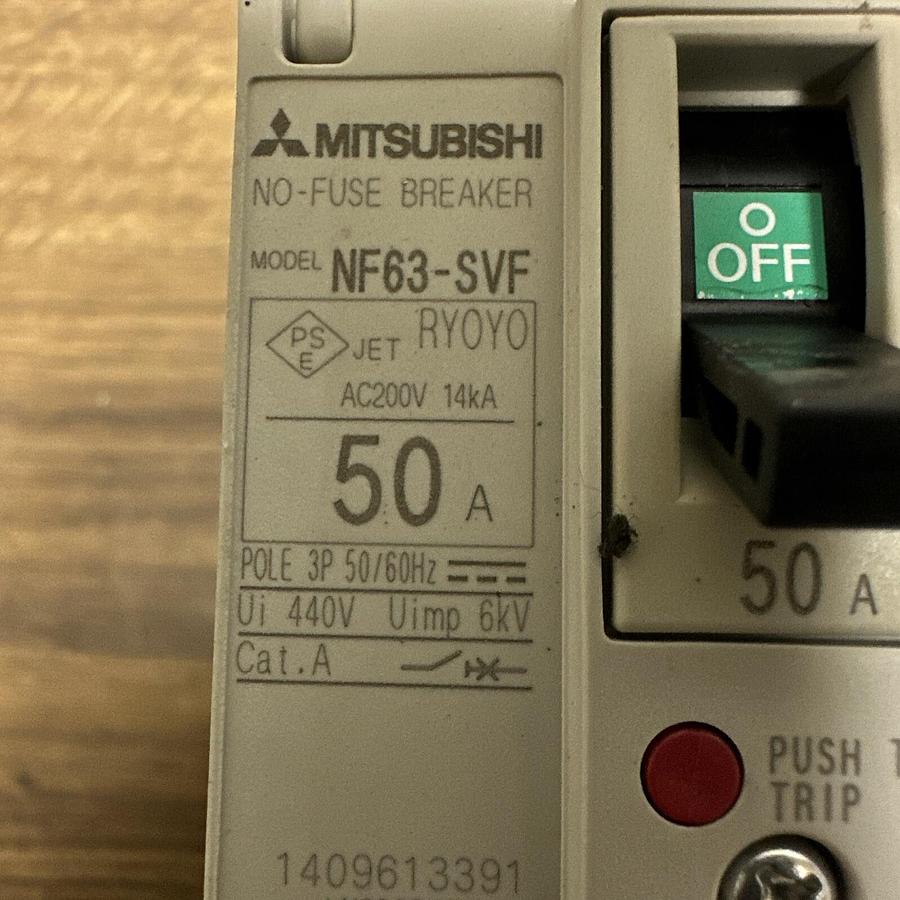 Used Mitsubishi,NF63-SVF,Circuit Breaker 50Amp